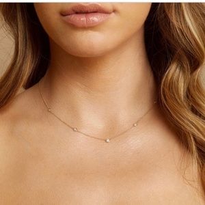 NEW Bezel diamond necklace